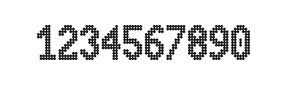 7×13数字点阵字体 ddN713BA0607