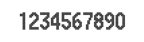 7×13数字点阵字体 ddN713BA0613