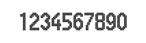 7×13数字点阵字体 ddN713BA0615