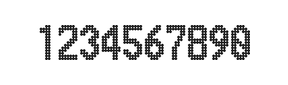 7×13数字点阵字体 ddN713BA0621