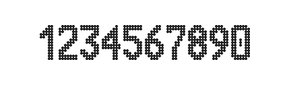 7×13数字点阵字体 ddN713BA0623
