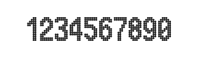 7×13数字点阵字体 ddN713BA0625
