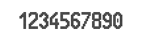 7×13数字点阵字体 ddN713BA0627