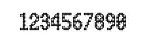 7×13数字点阵字体 ddN713BA0629
