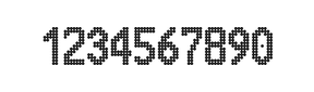 7×13数字点阵字体 ddN713BA0631