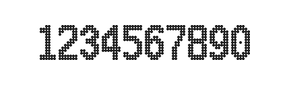 7×13数字点阵字体 ddN713BA0635