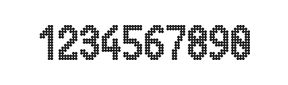7×13数字点阵字体 ddN713BA0637