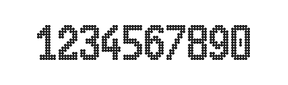 7×13数字点阵字体 ddN713BA0638