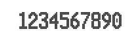 7×13数字点阵字体 ddN713BA0640