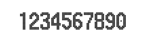 7×13数字点阵字体 ddN713BA0642