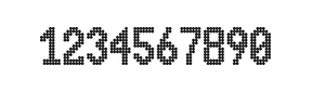 7×13数字点阵字体 ddN713BA0647