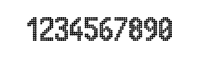 7×13数字点阵字体 ddN713BA0648