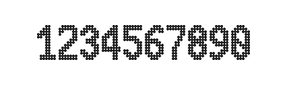 7×13数字点阵字体 ddN713BA0649