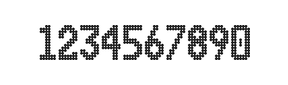 7×13数字点阵字体 ddN713BA0651