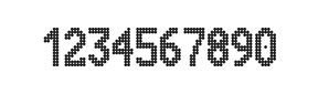 7×13数字点阵字体 ddN713BA0661