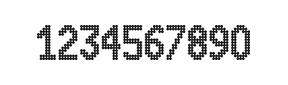 7×13数字点阵字体 ddN713BA0663