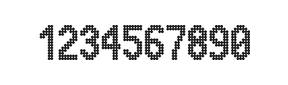 7×13数字点阵字体 ddN713BA0664