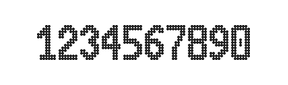 7×13数字点阵字体 ddN713BA0666