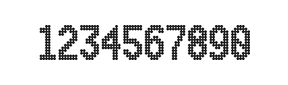 7×13数字点阵字体 ddN713BA0667