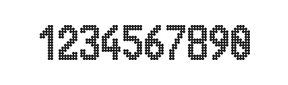 7×13数字点阵字体 ddN713BA0668