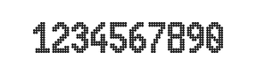 7×13数字点阵字体 ddN713BA0671