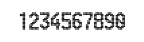 7×13数字点阵字体 ddN713BA0673