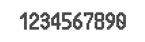 7×13数字点阵字体 ddN713BA0674