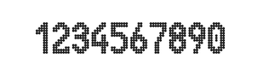 7×13数字点阵字体 ddN713BA0680