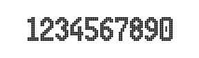 7×13数字点阵字体 ddN713BA0682