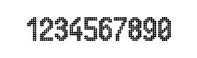 7×13数字点阵字体 ddN713BA0684