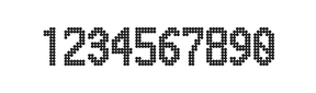 7×13数字点阵字体 ddN713BA0686