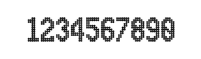 7×13数字点阵字体 ddN713BA0687