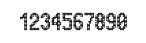 7×13数字点阵字体 ddN713BA0689