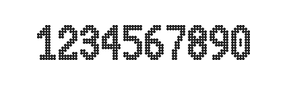 7×13数字点阵字体 ddN713BA0690