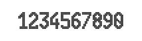 7×13数字点阵字体 ddN713BA0691