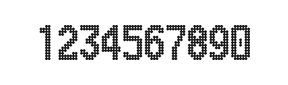 7×13数字点阵字体 ddN713BA0692