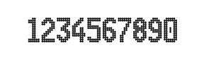 7×13数字点阵字体 ddN713BA0694