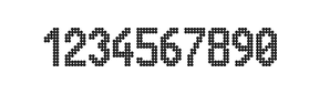 7×13数字点阵字体 ddN713BA0695