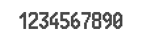 7×13数字点阵字体 ddN713BA0697