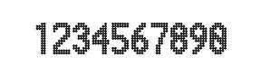 7×13数字点阵字体 ddN713BA0701