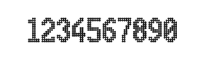 7×13数字点阵字体 ddN713BA0708