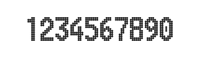 7×13数字点阵字体 ddN713BA0710