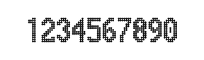 7×13数字点阵字体 ddN713BA0714