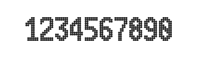 7×13数字点阵字体 ddN713BA0715
