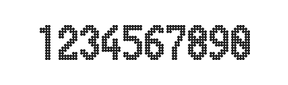 7×13数字点阵字体 ddN713BA0716