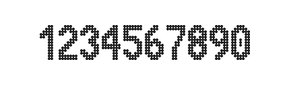 7×13数字点阵字体 ddN713BA0717
