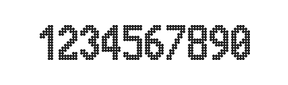 7×13数字点阵字体 ddN713BA0719