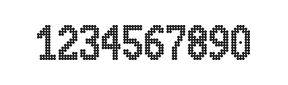 7×13数字点阵字体 ddN713BA0723