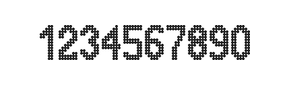 7×13数字点阵字体 ddN713BA0726