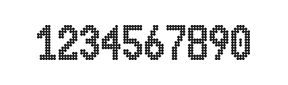 7×13数字点阵字体 ddN713BA0728